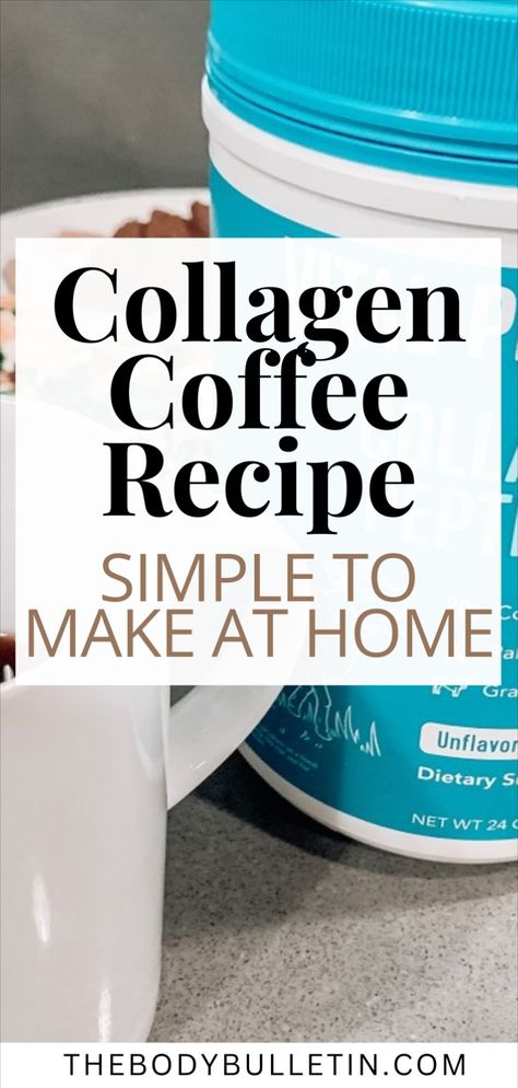 A steaming cup of collagen coffee mixed with collagen peptides, perfect for a healthy breakfast recipe. Enjoy the health benefits of collagen in this easy protein coffee drink made at home. Collagen Creamer Coffee, Healthy At Home Coffee Recipes, Orgain Keto Collagen Protein Powder Recipes, Vital Proteins Collagen Recipes Coffee, Collagen Before And After, Collagen Coffee Recipe, Collagen Protein Shakes, Collagen Powder Drink Recipes, Protein Coffee With Protein Powder