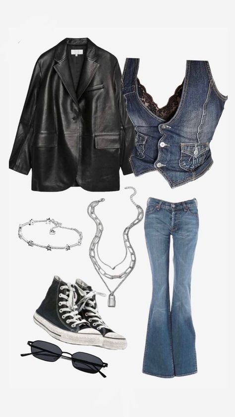 Causal Rocker Outfit, Rockers Outfit, Female Rockstar Outfit, Rocker Style Outfits, Rocker Clothes, Colored Pants Outfits, Find Your Own Style, Outfitinspo Style, Groovy Fashion