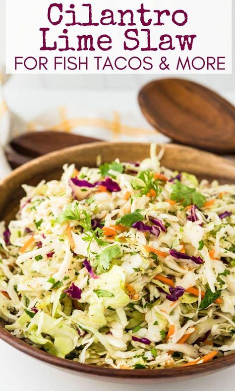 Pineapple Cilantro Coleslaw, Coleslaw Mix For Fish Tacos, Lime Slaw For Fish Tacos, Vinegar Coleslaw Recipe Fish Tacos, Asian Taco Slaw, Simple Slaw For Tacos, Cilantro Coleslaw Recipe, Fish Taco Slaw Recipe Vinegar, Coleslaw Dressing For Fish Tacos