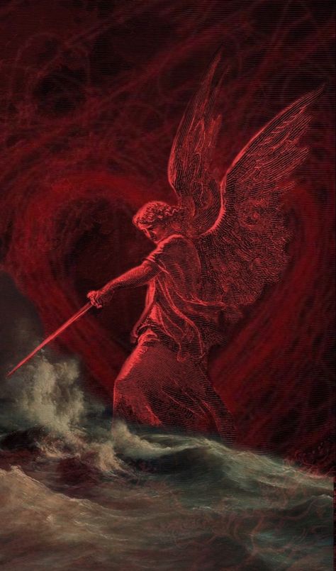 Red Colour Wallpaper, Dull Blue, Unknown Picture, Red Artwork, Tantra Art, Dark Red Wallpaper, Angel Wallpaper, Rennaissance Art, Witchy Wallpaper