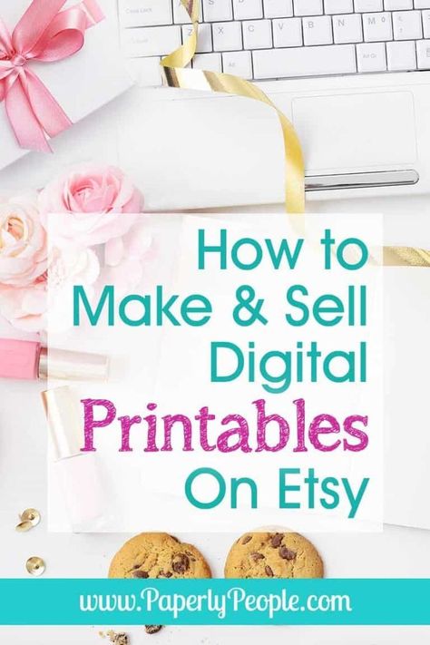 How to Make and Sell Digital Printables on Etsy... Tips and ideas for how to sell printables on Etsy. From art prints to planners, wall decor, parties, signs and pictures. All about selling digital files products to make money. #etsy #printables #howto Digital Items To Sell, Items To Sell On Etsy, Sell Printables On Etsy, Sell Printables, Printables On Etsy, Items To Sell, Etsy Tips, Etsy Marketing, Etsy Seo