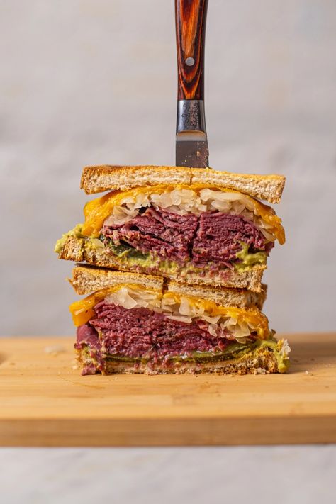 Roast Beef Melt Sandwich Recipe Beef Melt Sandwich, Hero Bread Recipe, Hero Bread, Roast Beef Melt, Zero Carb Bread, Hero Recipes, Roast Beef And Cheddar, Low Carb Sandwich, Beef And Cheddar