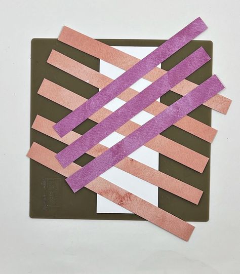 Handmade Cards With Scraps, Diagonal Split Cards, How To Make A Fractured Card, Stampin Up Tips And Tricks, Cards Using Scraps Of Dsp, Using Paper Scraps For Cards, Card Making Tips And Tricks, Ribbon Cards Handmade, Double Twisted Ribbon Technique