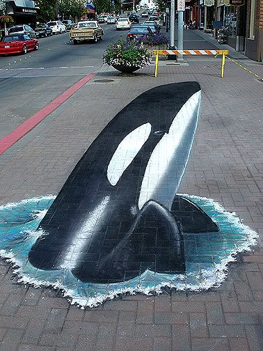 This 3D chalk art is a masterpiece! 3d Sidewalk Art, Street Chalk Art, Illusion Kunst, Street Art Illusions, Pavement Art, 3d Chalk Art, Masterpiece Art, Sidewalk Chalk Art, Sidewalk Art