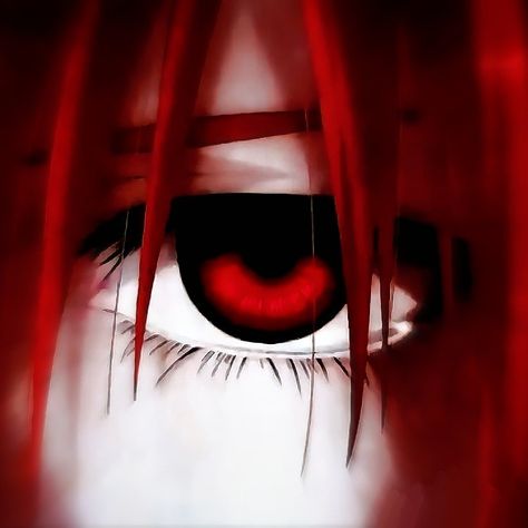 Red Emo Pfp, Red Anime Eyes, Anime Red Pfp, Elfen Lied Pfp, Red Pfp Icon, Red Anime Icon, Red Profile Picture, Red Anime Pfp, Red Anime