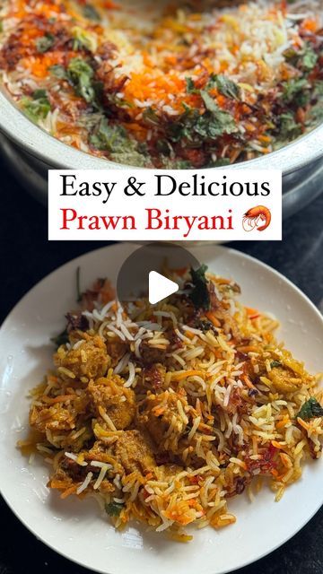 Prawn Biryani Recipe Indian, Prawns Biryani Recipe, Prawn Rice Recipes, Prawn Pulao Recipe, Prawns Biryani, Prawn Starters, Prawn Biryani Recipes, Prawn Biryani, Desi Khana