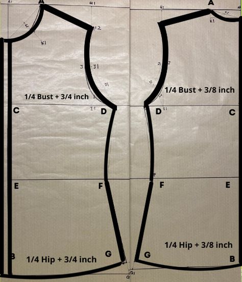 Top Drafting Pattern, Bodice Block, How To Draft Bodice Pattern, Button Blouse Pattern, Basic Top Pattern, Armhole Dart Pattern, Bodice Block Drafting, Bodice Pattern Free, How To Draft A Basic Bodice Pattern