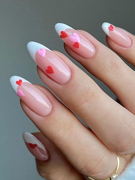 Valentines nails idea Vday Nails, Valentine Nail Art, February Nails, Romantic Nails, Nail Designs Valentines, Summery Nails, Her Nails, Nail Designs Glitter, Manicure Y Pedicure