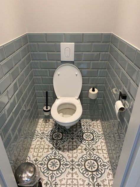 Duck Egg Metro Tiles Bathroom, Duck Egg Bathroom, Metro Tiles Bathroom, Small Toilet Room, Bathroom Tile Ideas, Metro Tiles, Tiles Bathroom, Downstairs Toilet, Toilet Room