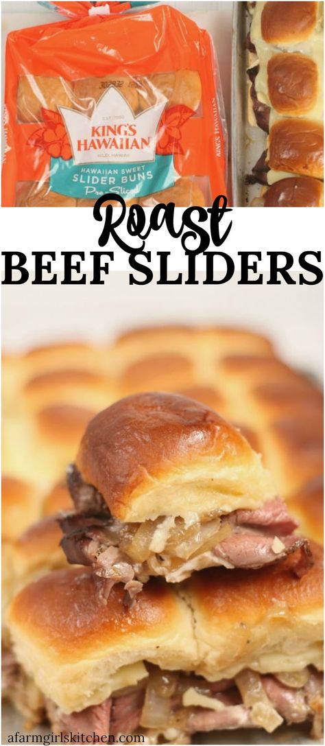 Rosy Beef Sliders, Hawaiian Roll Sliders With Roast Beef, Hawaiian Buns Sliders, Sliders With Hawaiian Sweet Rolls, Sliders Recipes Hawaiian Rolls Roast Beef, Roast Beef Appetizers Parties, Roastbeef Sliders Recipes Hawaiian Rolls, Hawaiian Roll Sliders Beef, Roast Beef And Cheddar Sliders Hawaiian Rolls