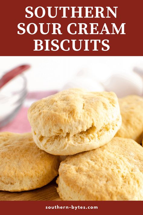 Sour Cream Biscuits Recipe, Sour Cream Breakfast Recipes, Sour Cream Biscuits Paula Deen, Biscuits Made With Sour Cream, Sour Cream Drop Biscuits, Sour Cream Biscuits Bisquick, Sour Milk Bread Recipes, Sour Cream Biscuit Recipe, Gluten Free Sour Cream Biscuits