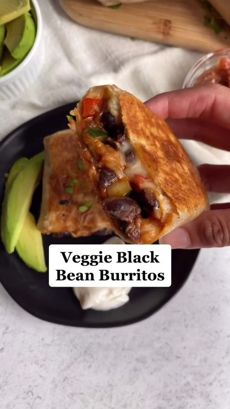 Whisk - Black Bean and Veggie Burritos Black Bean Burritos, Bean Burritos, Vegan Burrito, Lost 100 Pounds, I Quit, Vegan Dinner Recipes, Black Bean, Vegan Dishes, Smoked Paprika