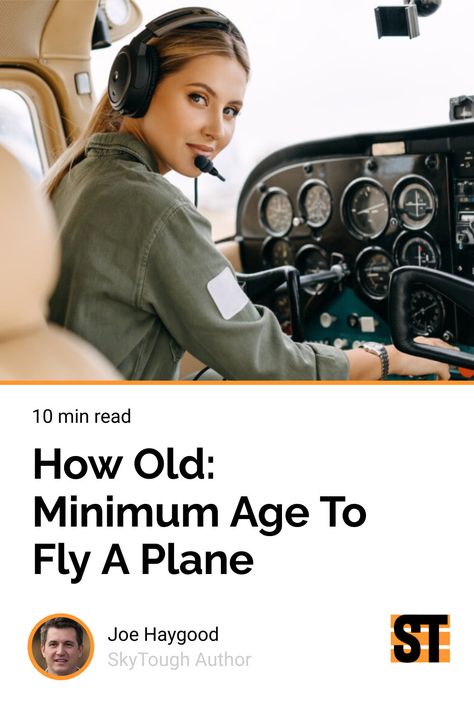 I know how excited you are to get out there and fly a plane or even become a pilot. So let’s take a look at how old you have to be to fly a plane. Become A Pilot, Flight Lessons, Private Pilot License, Aviation Training, Pilot License, Becoming A Pilot, Commercial Pilot, Pilots Aviation, Flying Lessons