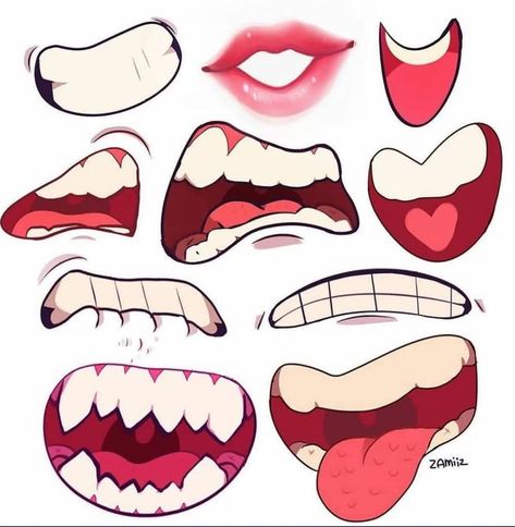 Sketch Mouth, Cartoon Mouth, Shape Reference, Cartoon Wallpaper Aesthetic, Face Sketches, Drawing Mouth, Hello Kitty In Love, Kitty In Love, Cartoon Mouths