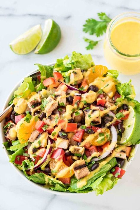 Caribbean Salad, Mango Dressing, Chicken Salad Dressing, Caribbean Chicken, Mango Chicken, Salad Dressing Recipe, Mango Salad, Chicken Salad Recipe, Dressing Recipes