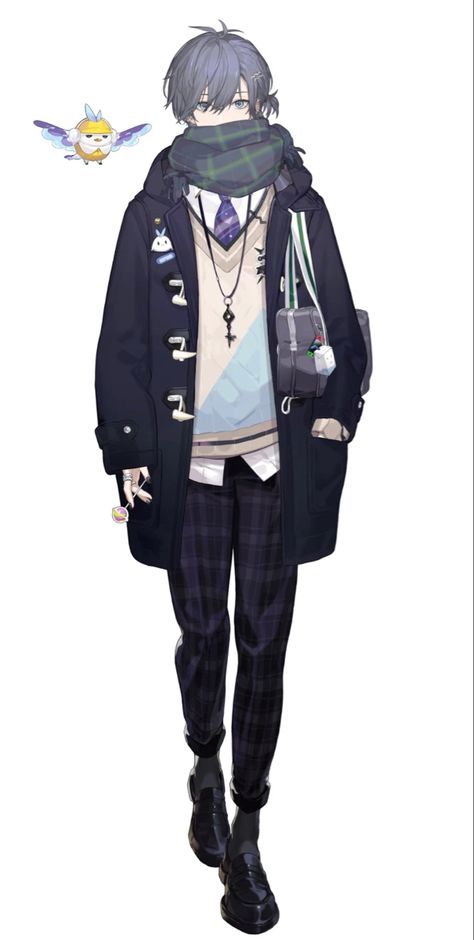 Anime Guy Outfits, Anime Boy Outfits, Anime Boy Clothes, Male Fantasy Clothing, Prep Boys, Boys Winter Clothes, Smart Casual Menswear, Casual Menswear, Baggy Clothes