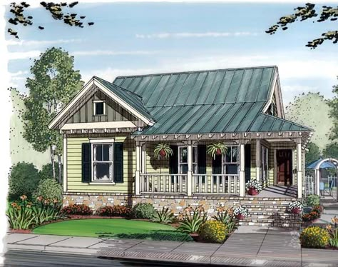 House Plan 30502 - Bungalow, Cottage, Country Style House Plan with 1645 Sq Ft, 3 Bed, 2 Bath, 2 Car Garage Cottage Chandelier, Small Country Cottage, Country Cottage House Plans, Cottage House Designs, Bungalow Cottage, Small Cottage House Plans, Small Cottage Homes, Cottage Style Homes, Bungalow House Plans