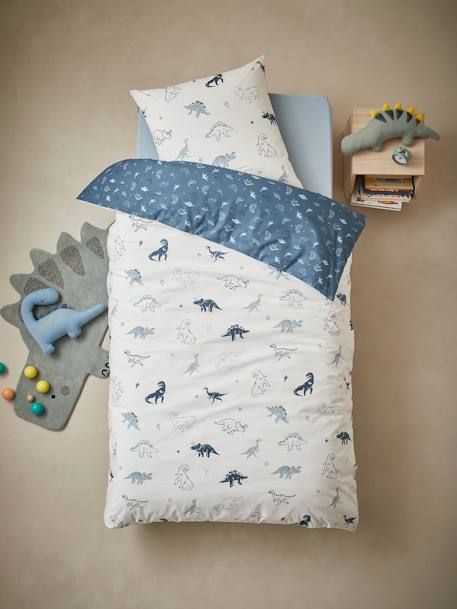 Duvet Cover & Pillowcase Set for Children, Hello Dinos, Basics Kids Beds For Boys, Dinosaur Bedding, Cot Blankets, Kids Duvet, Bedding Inspiration, Kids Bedroom Inspiration, Kids Duvet Cover, Boys Bedding, Cot Bedding