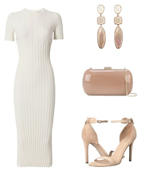 Outfits Polyvore, Guess Dress, Looks Chic, Sergio Rossi, Knit Midi, Knit Midi Dress, Fancy Outfits, Helmut Lang, Work Fashion