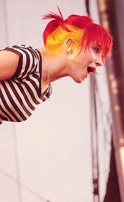 (65) Tumblr Red And Yellow Hair, Hair Styles Lines, Yellow Hair Dye, Hayley Wiliams, Haley Williams, I Can't Sleep, Hayley Paramore, Fire Hair, Paramore Hayley Williams