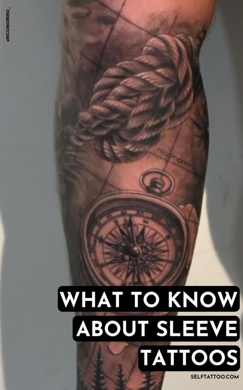 Tattoo Ideas For Men Right Arm, Sleeve Themes For Men, Filling In Sleeve Tattoo Spaces, Life Journey Tattoo Sleeve, Deep Meaning Tattoos For Men Sleeve, Minimalist Full Sleeve Tattoo, Men’s Traditional Arm Sleeve, Lower Arm Sleeve Tattoos Men, Quarter Sleeve Tattoo For Men Shoulder