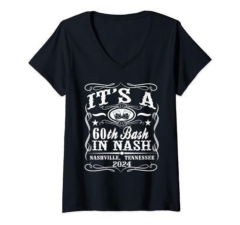 PRICES MAY VARY. Rock your 2024 Nashville, Tennessee 60th birthday in this retro cowboy style design. Perfect for both cowboys and cowgirls in your Nash Bash crew. Designed for Music City lovers and Country Music fans alike. Pairs well with whiskey, honky tonks and bad decisions. Honey, Nashville ain’t ready but your cool new rodeo outfit is. Lightweight, Classic fit, Double-needle sleeve and bottom hem Nashville 50th Birthday, Nashville Birthday Shirts Ideas, Funny Nashville Shirts, Nashville Group Shirts, 40th Birthday Nashville Shirts, Nashville Birthday Koozie, Rodeo Outfit, Retro Cowboy, Bad Decisions