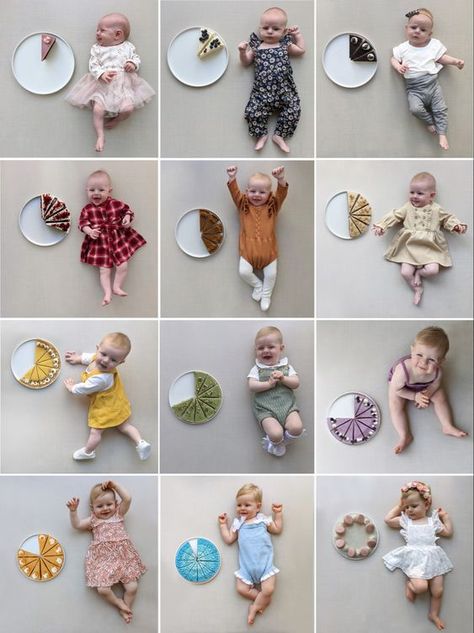 15+ Baby Milestone Ideas That Are Simple Yet Creative - Oh Happy Joy! 2024 Baby Photoshoot, One Month Newborn Milestone, Unique Monthly Milestone Ideas, Baby Pictures Month By Month, Ideas For Baby Monthly Pictures, Unique Milestone Pictures, Pizza Milestone Picture, Baby Photo Monthly Ideas, 1month Old Baby Pictures Ideas