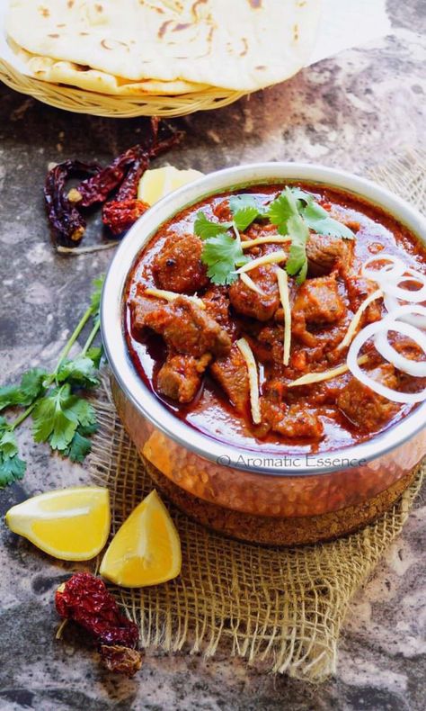 Laal Maas Recipe | Rajasthani Laal Maans | Red Mutton Curry - Aromatic Essence Laal Maas, Rajasthani Food, Mutton Curry, Lamb Curry, Curry Dishes, Curry Chicken Recipes, Lamb Recipes, Low Carb Snacks, Curry Chicken