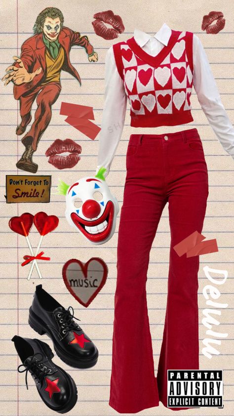 Joker inspired fit🤡💋 #joker#jokerfolieadeux#outfitinspo Joker Outfit Ideas, Joker Inspired Outfit, Joker Outfit, Female Joker, Inspired Outfits, Soft Girl, Marvel Dc, Outfit Inspirations, Outfit Ideas