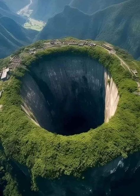 Beauty Of Mother Earth | The deepest and largest natural well on earth is called Xiaozai Tiankang | Facebook Nature 3d, Whole Earth, Make It Rain, Incredible Places, Mother Earth, Geography, On Earth, Creative Photography, In The Heart