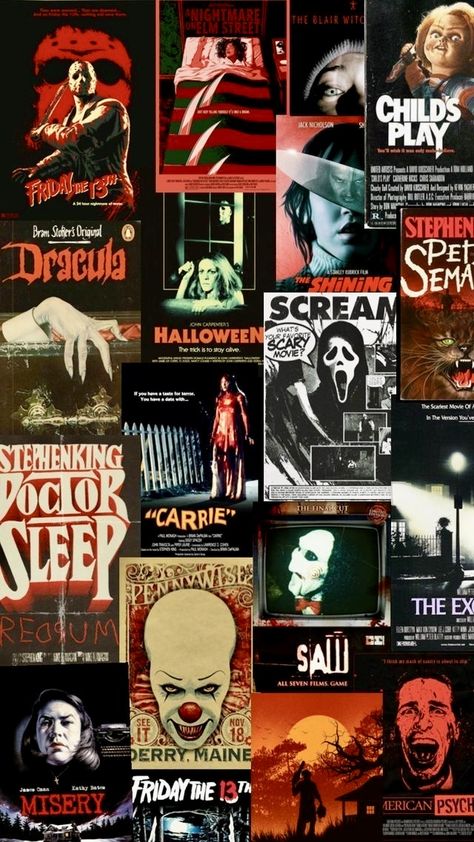 Old Horror Movie Aesthetic, Horror Movies Aesthetic, Horror Movie Collage, Horror Movie Wallpaper, Horror Collage, Old Horror Movies, Wallpaper Film, Terror Movies, Movie Collage