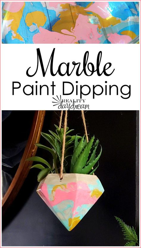 EASY Marble Hydro Dipping - Tips, tricks & products! {Reality Daydream} Hydro Dripping, Dollar Tree Storage Bins, Business Study, Dollar Tree Storage, Marble Paint, Paint Dipping, Different Types Of Painting, Hydro Dipping, Homemade Items