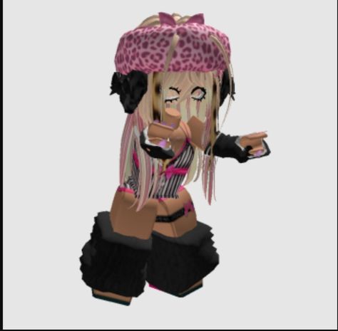 Cheetah Print Roblox Outfits, Trashy Y2k Roblox Avatar, Roblox Gyaru, Roblox Avatar Ideas, Aesthetic Outfits Y2k, Royal High Outfits Ideas Cheap, Cute Cheap Outfits, Y2k Profile Picture, Y2k Girl