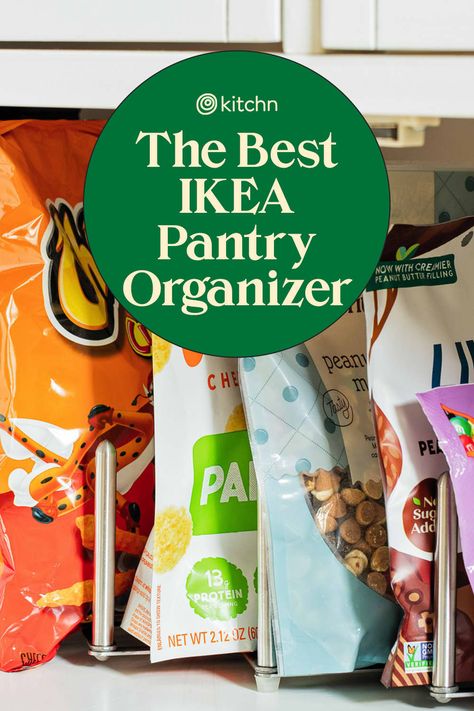 Chips Pantry Organization, Chip Bag Organization Pantries, Chip Bag Storage Ideas, Chip Bag Organization, Storing Chips In Pantry Storage Ideas, Chip Storage Ideas, Risatorp Basket Ikea Hacks, How To Store Chips Bags In Pantry, Pantry Chip Storage