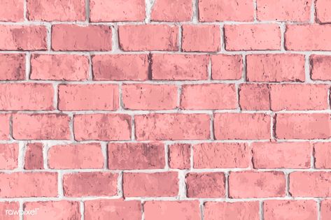 Bright pink brick textured background vector | free image by rawpixel.com / Niwat Pink Brick Wall, Road Texture, Black Brick Wall, Pink Collage, Orange Brick, Brick Chimney, Brick Arch, Brick Wall Background, Brick Texture