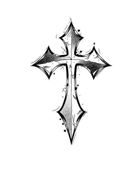 Cross Drawing Aesthetic, Cross Png Aesthetic, Cruz Tattoo, Cross Drawing, Cross Pictures, Lion Photography, Cross Tattoo Designs, Tattoo Style Drawings, Hand Tattoos For Guys