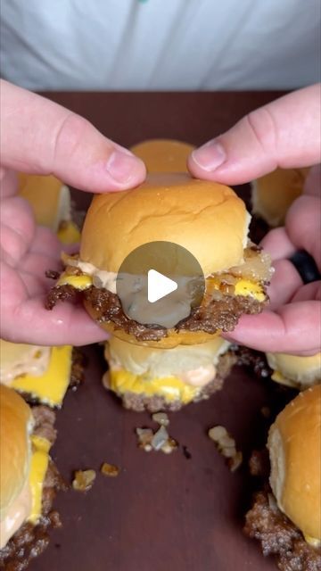 Brian Gerwig on Instagram: "Animal Style Smashburger sliders! These were so good!! Recipe ⤵️

Spread:
* King’s Hawaiian Original Hawaiian Sweet Slider Buns
* 1/3 cup Mayo
* 1/4 ketchup 
* 2 tbsp dill pickle relish 
* 2 Tbsp chives 
* 1 Tbsp Worcestershire sauce 
Cooking: 
* First make your spread by combining all ingredients above. Place in the fridge to chill while you make the burgers 
* Over medium heat, sauté 1 diced onion with 1-2 tbsp of butter for about 5-10 minutes until caramelize
* Once the onions are almost done, use @kingshawaiian Original Hawaiian Sweet Slider buns, adding mayo on both halves, and toast them on the griddle 
* The slider buns will add a touch of sweetness to the burgers, that is so good!
* Using 1oz meatballs, place them on a griddle over high heat. 
* After 1- Mini Smash Burgers, Hamburger Sliders Hawaiian Rolls, Burger Sliders Recipes Hawaiian Rolls, Mini Burger Sliders, Bunko Food, Sliders Recipes Hamburger, Mini Burgers Sliders, Burger Board, Hawaiian Burger