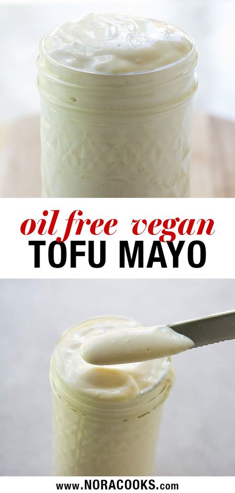 Tofu Mayonnaise, Vegan Mayonnaise Recipe, Make Tahini, Vegan Mayonaise, How To Make Tahini, Tahini Sauce Recipe, Nora Cooks, Homemade Tofu, Oil Free Vegan Recipes