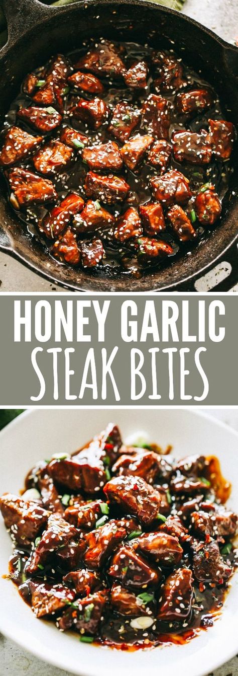 33+ Super Bowl Foods For The Big Game Day Honey Garlic Steak Bites, Honey Garlic Steak, Garlic Steak Bites, Galette Des Rois Recipe, Sirloin Steak Recipes, Steak Bites Recipe, Garlic Steak, Easy Steak Recipes, Easy Steak