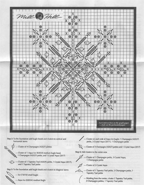 Mill Hill, Beaded Snowflakes, Perforated Paper, Hand Crafts, Graph Paper, Bugle Beads, Christmas Greetings, Christmas And New Year, Logic