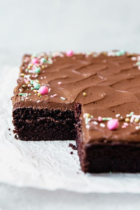 Single Layer Chocolate Cake, Crazy Cake Recipe, Chocolate Crazy Cake, One Bowl Chocolate Cake Recipe, Single Layer Cake, One Bowl Chocolate Cake, Craving Cake, Crazy Cake Recipes, Chocolate Sheet Cake Recipe