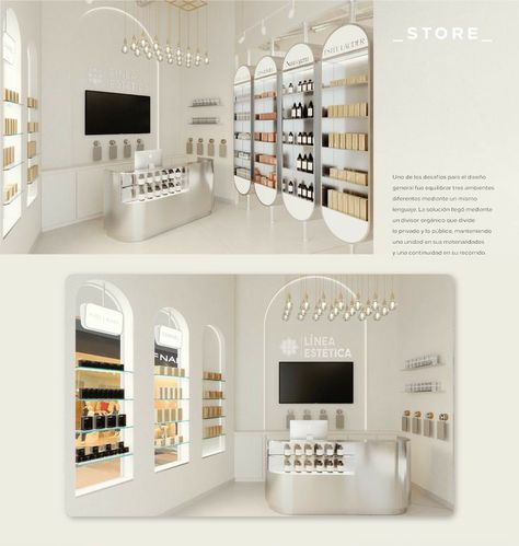 Interior Design Store, Clinic Interior, Cosmetics Store, Store Design Boutique, Clinic Interior Design, Pharmacy Design, Beauty Salon Decor, Store Interiors, Counter Design