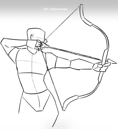 Archery Poses Reference Drawing, Archer Art Reference, Holding Bow Pose Reference, Shield Pose Reference Drawing, Archery Pose Reference Drawing, Archery Reference Pose, Person With Bow And Arrow Reference, Minecraft Poses Reference, Couple Walking Drawing Reference