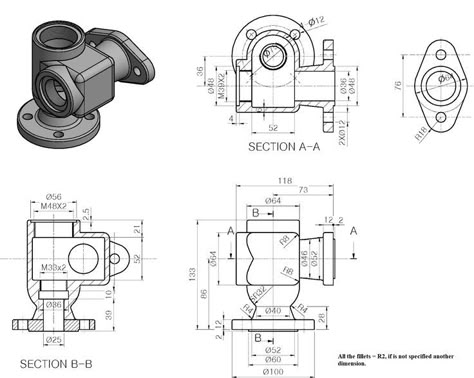 This is a drawing for you to practice in a CAD Software, like SolidWorks :) #solidworks #drawings #solidworksdrawings #cadpractice Mechanical Engineering Logo, Solidworks Drawings, Mechanics Drawing, Sheet Metal Drawing, Mechanical Engineering Projects, Isometric Drawing Exercises, Autocad Isometric Drawing, Cad Cam Design, Solidworks Tutorial