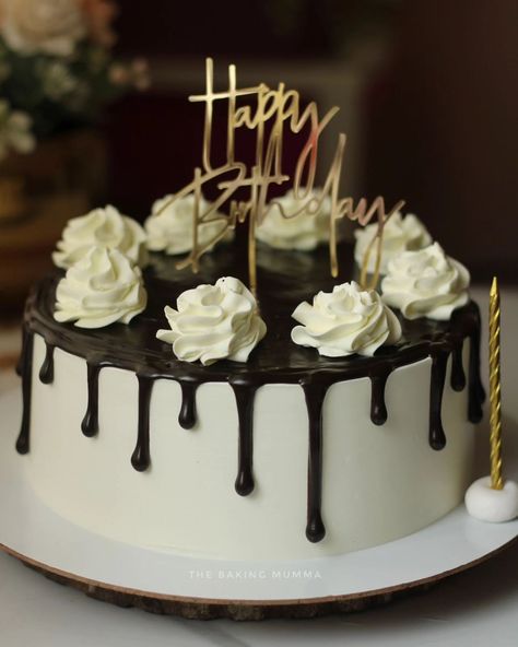 Celebrating a sweetest dad with a cake as classic as his love! 🎂✨ A white base with rich chocolate drips, topped with just the right touch of frosting and a candle to light up his special day. Happy Birthday to the man who deserves all the sweetness in the world! #Fathersbirthday #Chocolatedripcake #Sweetcelebration #Thebakingmumma #chocolatedrip #classiccake Simple Man Cake Design, Simple Man Cake, Simple Birthday Cake For Men, Man Cake Design, Drip Cake Birthday, Birthday Cake For Men, Cake For Men, Chocolate Drip Cake, Man Cake