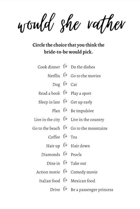 A classic bridal shower game. How well do your guests know the bride? When you play, all the guests will be fully engaged as they challenge themselves to guess what the bride would choose. This will give you instant access to a pdf of the game sheets. There are two per sheet. Have the bride make the answer key. You will be able to print this file at your house or at a print shop.  NOTHING will be shipped as this listing is for a digital file. Wedding This Or That, How Well Do You Know The Bride, Bride To Be Games, Bridal Shower Games Funny Interactive, Classy Bridal Shower Ideas, Know The Bride Game, Bride Shower Games, Bridal Shower Games Funny, Bridal Party Games