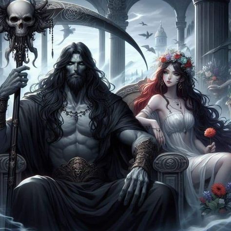 Goddess Of Dragons, Hades And Persephone Fanart Dark, Hades And Persephone Comic, Hades Oc, Persephone And Hades Art, Hades Und Persephone, Hades Underworld, Mythology Poetry, Persephone Art