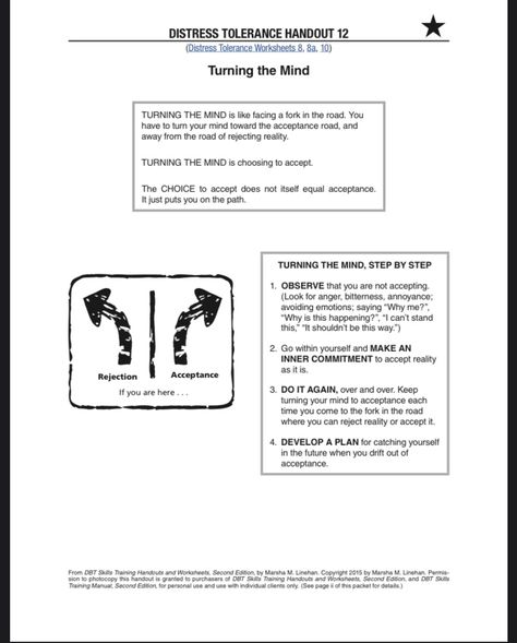 Distress Tolerance Worksheets, Distress Tolerance Skills, Dbt Therapy, Counseling Worksheets, Distress Tolerance, Dbt Skills, Dialectical Behavior Therapy, Therapy Worksheets, The Mind