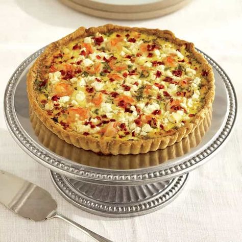 Shrimp Breakfast, Shrimp Quiche, Dinner Shrimp, Feta Quiche, Cheese Quiche Recipe, Cheese Quiche, Breakfast Quiche, Quiche Recipes, Rachael Ray