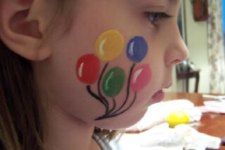 Cheek Face Painting Ideas | ... Even Non-Painters Into Face Painting Stardom Easy Face Painting, Easy Face Painting Designs, Festival Face Paint, Balloon Face, Face Painting Ideas, Cheek Art, Make Up Designs, Festival Face, Face Painting Easy